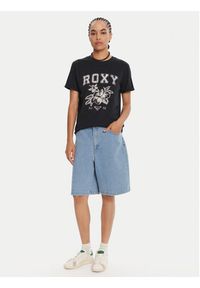 Roxy T-Shirt Oceanregular Poster ERJZT06017 Granatowy Regular Fit. Kolor: niebieski. Materiał: bawełna