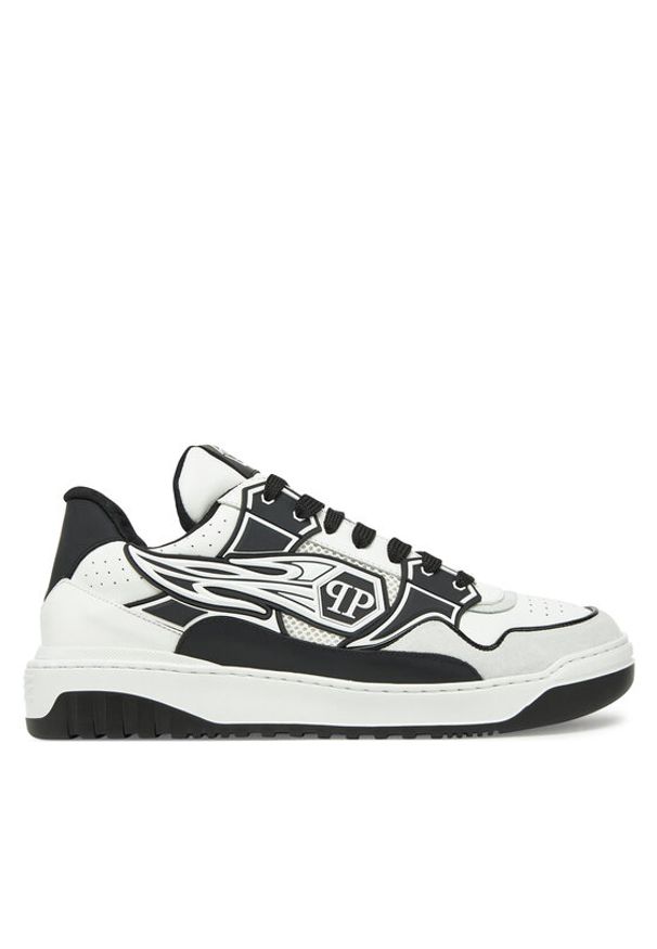 Philipp Plein - PHILIPP PLEIN Sneakersy SAES MSC4017 PLE010N0102 Biały. Kolor: biały. Materiał: skóra