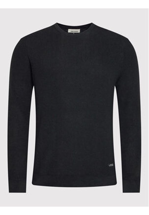 Blend Sweter 20714336 Czarny Regular Fit. Kolor: czarny. Materiał: bawełna