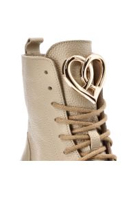 Beżowe Botki Armodo Modne Buty Damskie. Okazja: na co dzień. Kolor: beżowy. Materiał: skóra, materiał. Wzór: kolorowy. Styl: casual #3