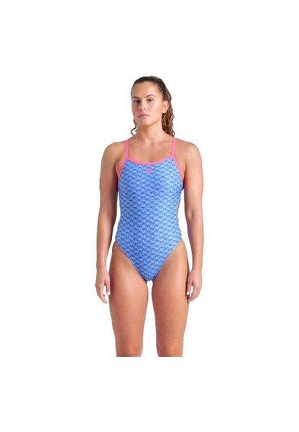 Strój Kąpielowy damski Arena Monogram Swimsuit Challenge. Kolor: niebieski