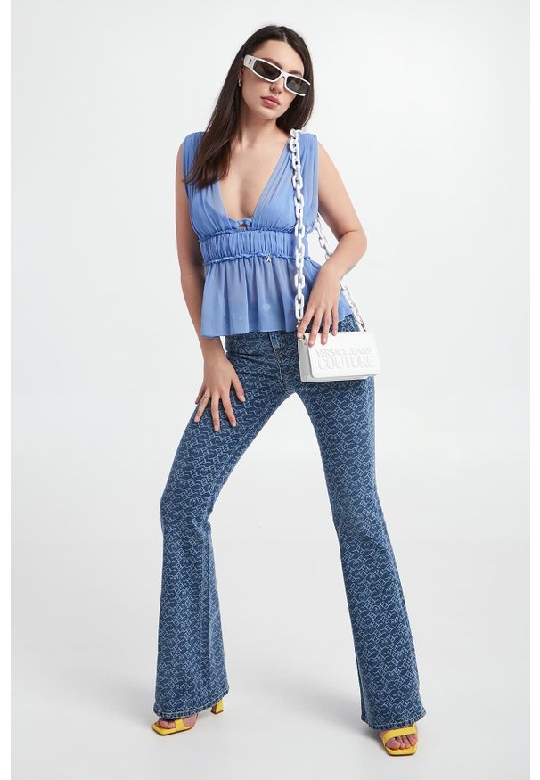 Patrizia Pepe - Top damski szyfonowy PATRIZIA PEPE. Materiał: szyfon