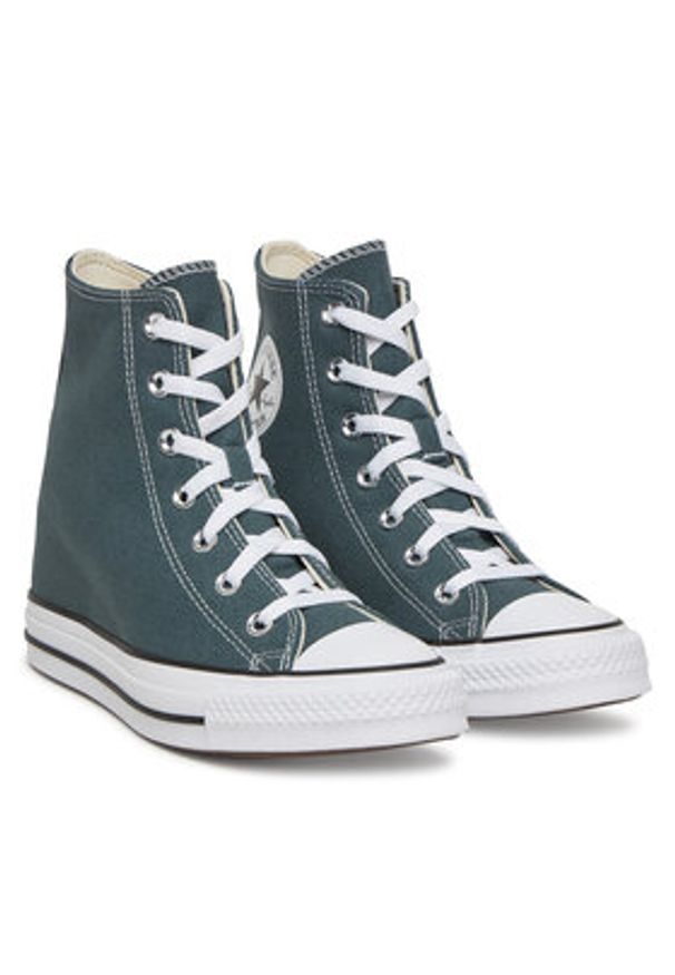 Converse Trampki Chuck Taylor All Star Wedge A13841C Zielony. Kolor: zielony. Materiał: materiał