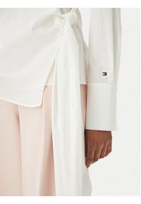 TOMMY HILFIGER - Tommy Hilfiger Koszula WW0WW49650 Biały Slim Fit. Kolor: biały. Materiał: bawełna #4
