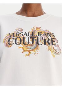 Versace Jeans Couture Bluza 80HAIE02 CF00E Biały Regular Fit. Typ kołnierza: kołnierzyk włoski. Kolor: biały. Materiał: bawełna #4
