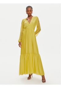 Dixie Sukienka codzienna A207J102 Żółty Regular Fit. Okazja: na co dzień. Kolor: żółty. Materiał: jedwab. Typ sukienki: proste. Styl: casual