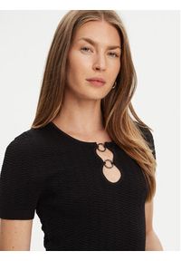 Guess Bluzka W5YR16 Z3OV0 Czarny Regular Fit. Kolor: czarny. Materiał: syntetyk #5