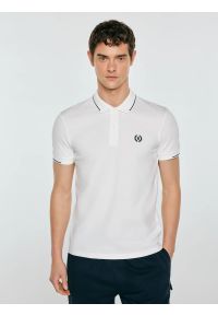 Big-Star - Koszulka męska polo biała Polian 100. Typ kołnierza: polo. Kolor: biały. Materiał: dzianina. Wzór: haft, paski, ze splotem. Styl: klasyczny #1