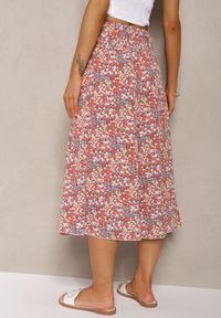 Renee - Różowe Szerokie Spodnie Culotte High Waist z Gumką w Talii Vikiisona. Stan: podwyższony. Kolor: różowy. Materiał: tkanina. Sezon: lato #3