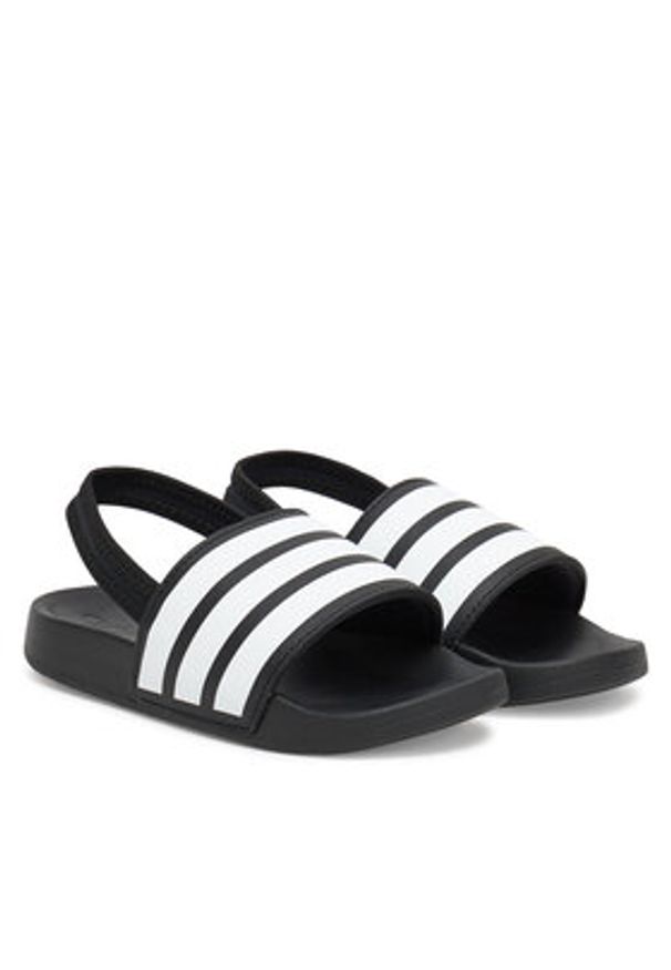 Adidas - adidas Sandały adilette Estrap JR5328 Czarny. Kolor: czarny. Materiał: syntetyk