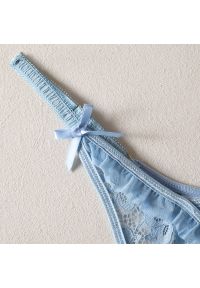 Intica - Komplet bielizny z subtelnymi detalami na specjalne okazje Hannchen. Kolor: niebieski. Materiał: materiał, skóra, koronka. Wzór: koronka #6
