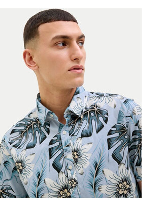 Jack & Jones Koszula Hawaii 12269137 Błękitny Comfort Fit. Kolor: niebieski. Materiał: bawełna