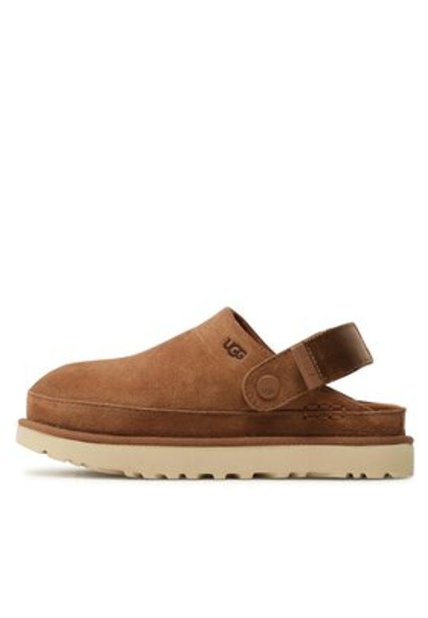 Ugg Klapki W Goldenstar Clog 1138252 Brązowy. Kolor: brązowy. Materiał: skóra