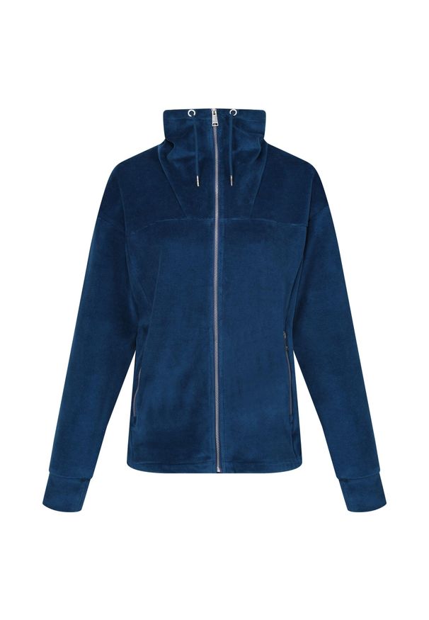 Regatta - Bluza Polarowa Damska Welur Pełen Suwak. Kolor: niebieski. Materiał: welur, polar. Sezon: zima. Sport: turystyka piesza