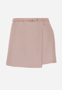 Renee - Różowe Spódnico-Szorty w Eleganckim Stylu z Wąskim Paskiem z Klamrą Ynislia. Kolor: różowy. Styl: elegancki #6