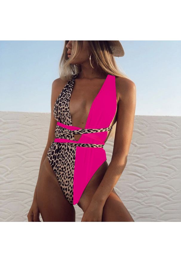 Intica - Jednoczęściowy strój kąpielowy z głębokim dekoltem Toyomi. Materiał: materiał