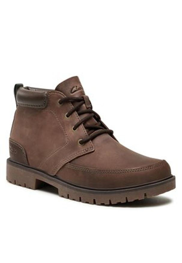 Clarks Trapery Rossdale Mid 261734537 Brązowy. Kolor: brązowy. Materiał: skóra