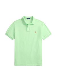 Polo Ralph Lauren Polo 710536856502 Zielony jasny Slim Fit. Typ kołnierza: polo. Kolor: zielony. Materiał: bawełna #2