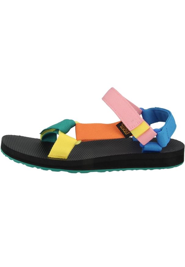 Buty do chodzenia damskie Teva Original Universal. Zapięcie: rzepy. Kolor: wielokolorowy, niebieski. Materiał: materiał, syntetyk, tkanina. Sport: turystyka piesza