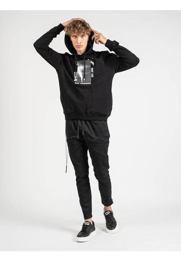 Les Hommes Bluza. Okazja: na co dzień. Typ kołnierza: kaptur. Materiał: bawełna. Wzór: nadruk. Styl: casual