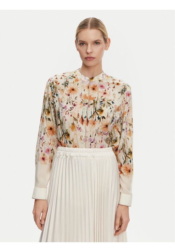 Luisa Spagnoli Koszula Baronessa 541745 Beżowy Regular Fit. Kolor: beżowy. Materiał: jedwab