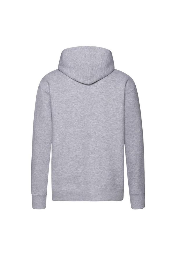 FRUIT OF THE LOOM - Męska Bluza Z Kapturem Premium. Typ kołnierza: kaptur. Kolor: szary