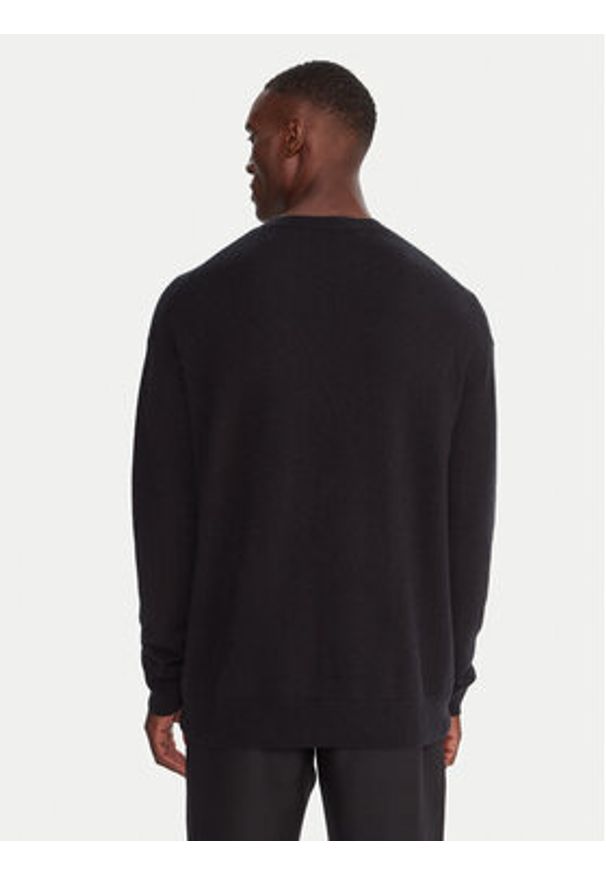 Karl Lagerfeld - KARL LAGERFELD Sweter 655030 554306 Czarny Regular Fit. Typ kołnierza: dekolt w karo. Kolor: czarny. Materiał: syntetyk
