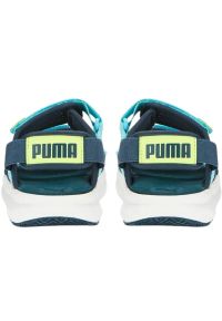 Sandały Puma Evolve Jr 390449 02 zielone. Zapięcie: rzepy. Kolor: zielony. Materiał: guma. Wzór: paski