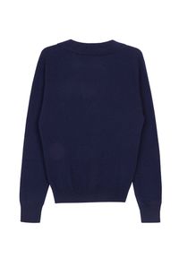 JENESEQUA - Granatowy sweter z kaszmirem Jasmine. Kolor: niebieski. Materiał: kaszmir. Długość rękawa: długi rękaw. Długość: długie
