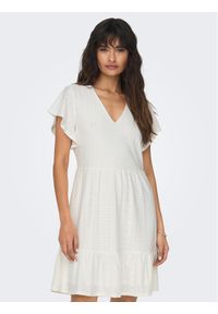 only - ONLY Sukienka codzienna 15289687 Biały Regular Fit. Okazja: na co dzień. Kolor: biały. Materiał: syntetyk. Typ sukienki: proste. Styl: casual #1