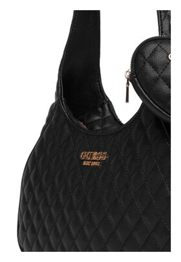 Guess Torebka Atabey HWQG98 94010 Czarny. Kolor: czarny. Materiał: skórzane