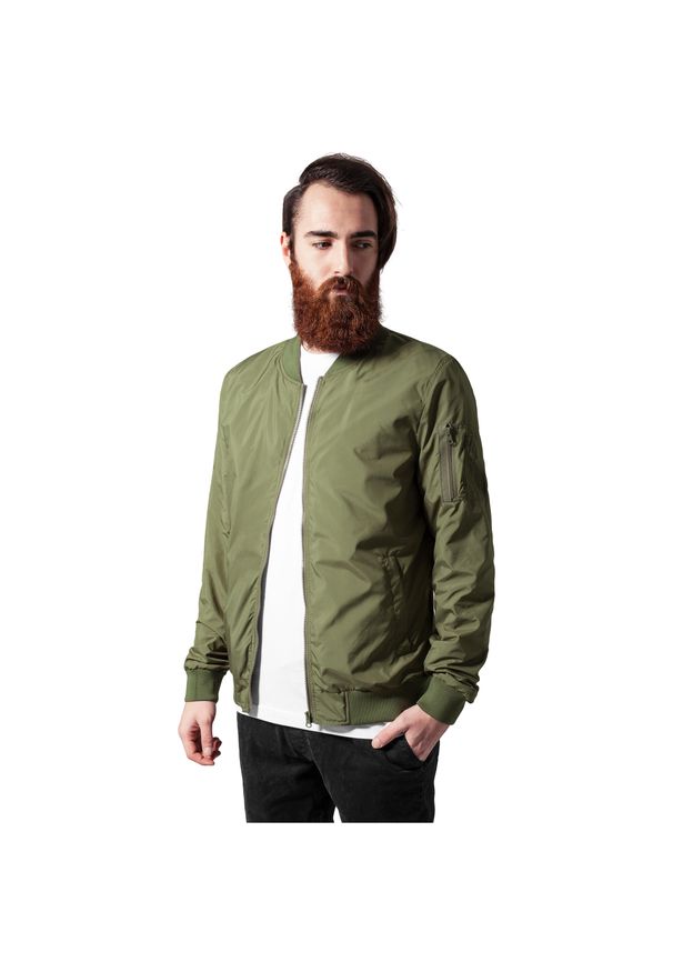 Urban Classics - Parka Urban Classic light. Kolor: zielony. Sezon: zima