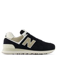 Buty damskie New Balance WL574DK2 – czarne. Kolor: czarny. Materiał: materiał, bawełna, zamsz, syntetyk, dresówka, guma, skóra. Szerokość cholewki: normalna. Model: New Balance 574 #1