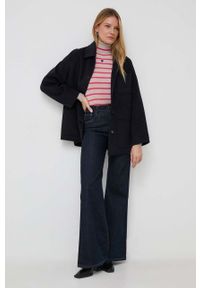 MAX&Co. kurtka koszulowa kolor granatowy przejściowa oversize. Kolor: niebieski #3