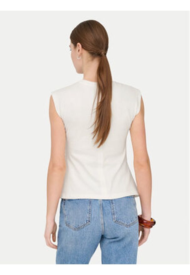 only - ONLY T-Shirt Marie 15372452 Biały Regular Fit. Kolor: biały. Materiał: bawełna