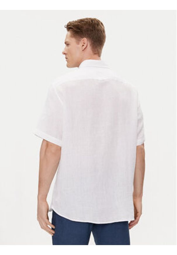TOMMY HILFIGER - Tommy Hilfiger Koszula MW0MW35207 Biały Regular Fit. Kolor: biały. Materiał: len