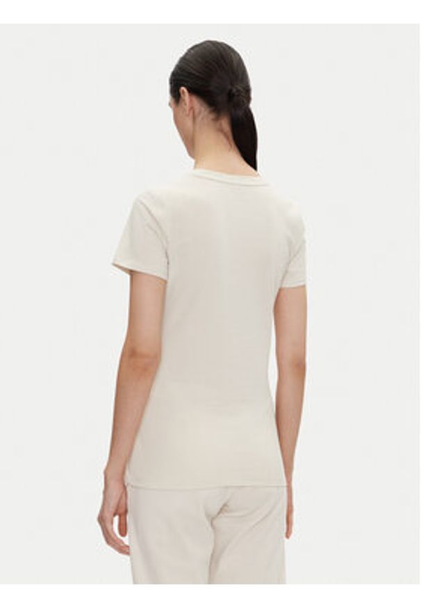 DKNY Sport T-Shirt DP5T1193 Beżowy Regular Fit. Kolor: beżowy. Materiał: bawełna. Styl: sportowy