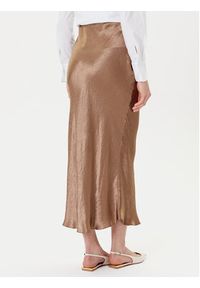 Marella Spódnica midi Pomez 2525106041 Brązowy Regular Fit. Kolor: brązowy. Materiał: syntetyk