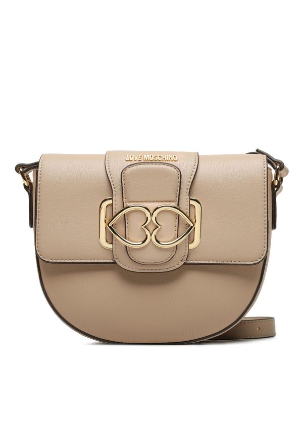 Love Moschino - Torebka LOVE MOSCHINO JC4041PP1HLD0609 Nude. Kolor: beżowy. Materiał: skórzane
