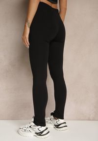 Renee - Czarne Basicowe Bawełniane Legginsy Zivanea. Okazja: na co dzień. Kolor: czarny. Materiał: bawełna. Styl: casual
