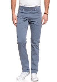 Wrangler - WRANGLER SPODNIE MĘSKIE GREENSBORO FLINSTONE BLUE W15QMM13F. Materiał: materiał #8