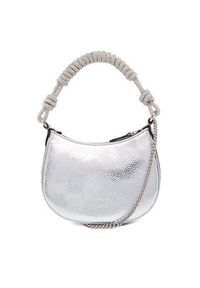 Pinko - PINKO Torebka Half Moon Baby C + Manico Al 25-26 PLTT 105913 A2WD Srebrny. Kolor: srebrny. Materiał: skórzane #5