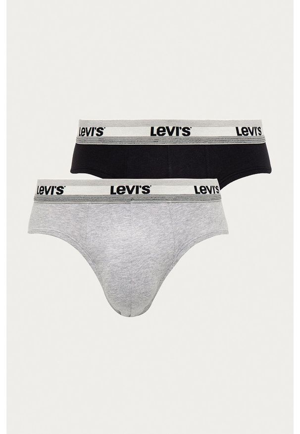 Levi's® - Levi's Slipy (2-pack) męskie kolor szary 37149.0553-greymelang. Kolor: szary