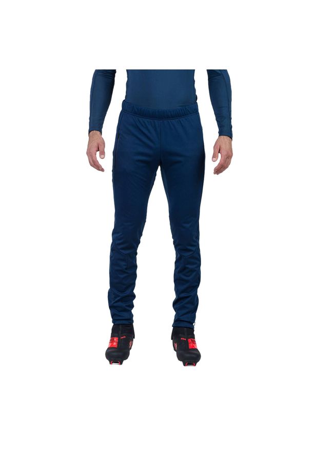 Spodnie softshell męskie Rossignol Genetys. Kolor: niebieski. Materiał: softshell. Sezon: zima. Sport: narciarstwo