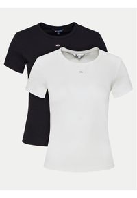 Tommy Jeans Komplet 2 t-shirtów DW0DW21430 Kolorowy Slim Fit. Materiał: bawełna. Wzór: kolorowy