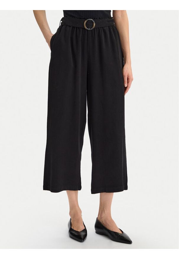 Vero Moda Kuloty Bree 10341670 Czarny Cropped Fit. Kolor: czarny. Materiał: lyocell