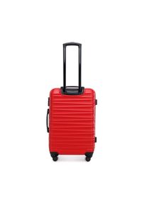 Wittchen - Średnia walizka z ABS-u z żebrowaniem czerwona. Kolor: czerwony. Materiał: guma #3