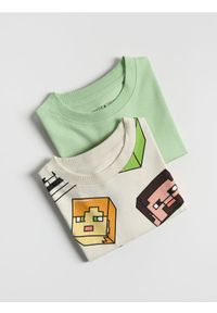 Reserved - Bawełniany t-shirt Minecraft 2 pack - jasnozielony. Kolor: zielony. Materiał: bawełna #1
