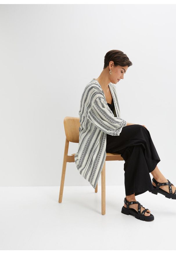 bonprix - Kombinezon z dżerseju z mieszanki bawełny. Kolor: czarny. Materiał: jersey, bawełna. Długość rękawa: na ramiączkach