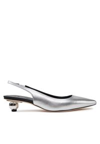 Czółenka Weekend Max Mara. Kolor: srebrny